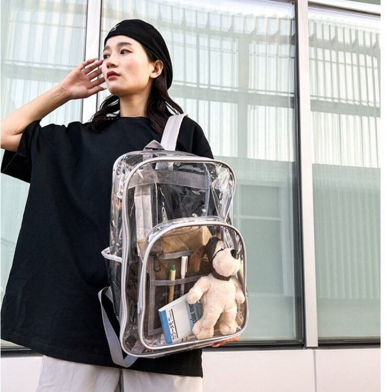 Women's & Men's & Transparent Jelly High College Large Backpacks