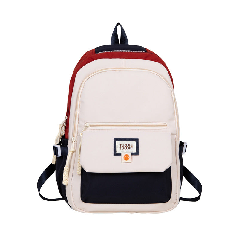 Contrast Color Large Capacity Female Junior Backpacks