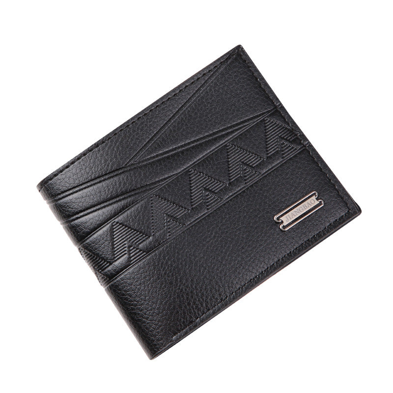 Men's Green Fashion Embossing Horizontal Soft Leather Men's Wallets