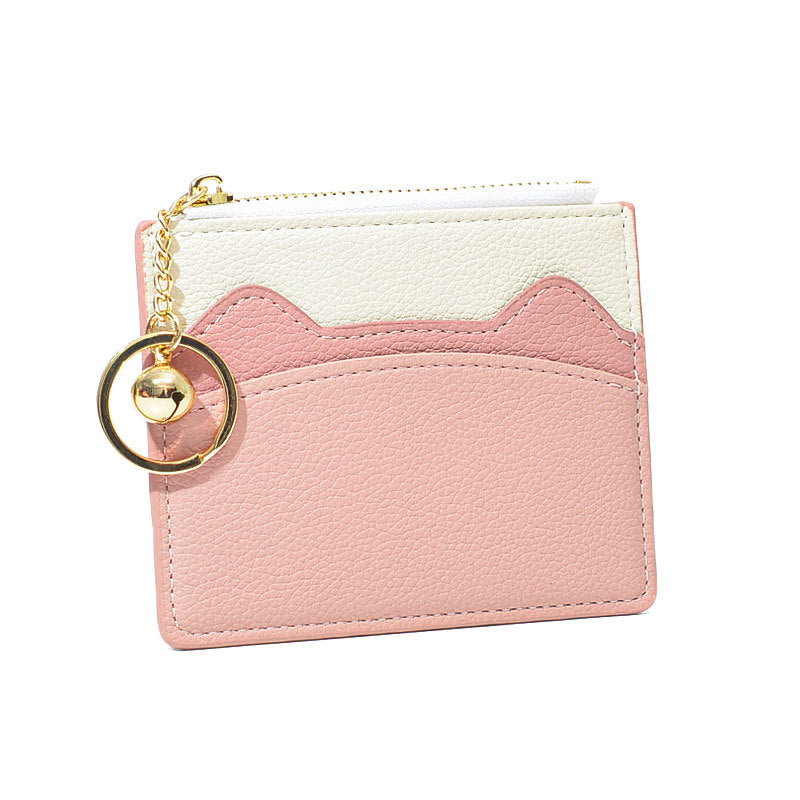 Women's Contrast Color Cute Good-looking Mini Small Card Holder