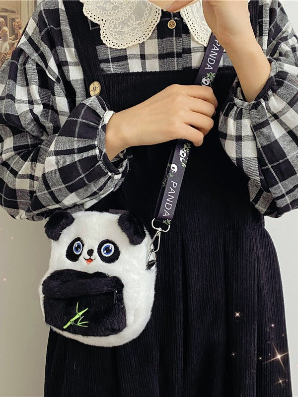 Children's Cartoon Panda Cute Souvenir Plush Chinese Children's Shoulder Bags