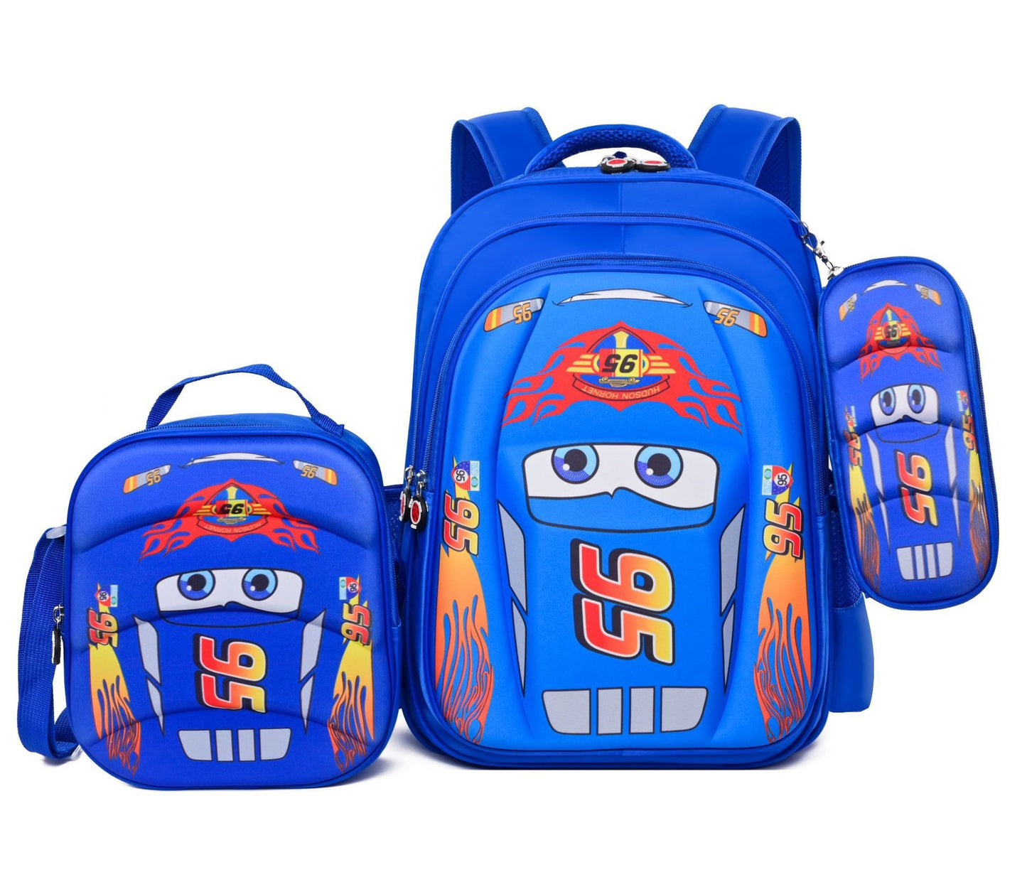 Children's With Light Cartoon Six-wheel Two-wheel Ladder Elementary School Students' Schoolbags