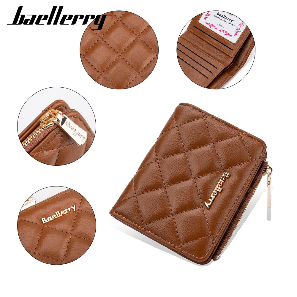 Women's Short Multiple Slots Korean Versatile Zipper Ladies Wallets