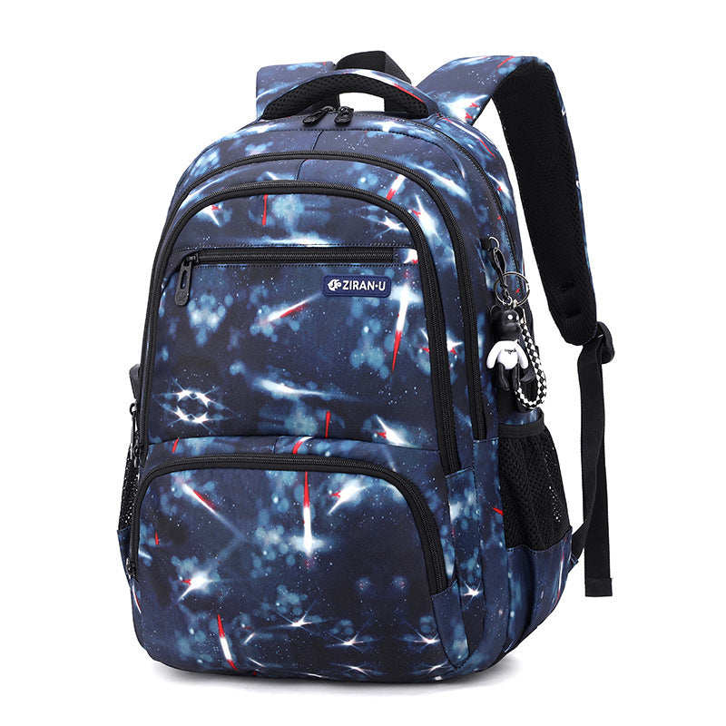 Natural Fish Fashion Boys Grade Printing Backpacks