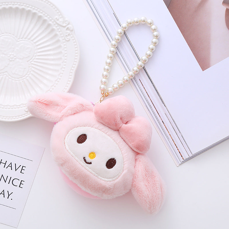 Cute Plush Stereo Zipper Mini Storage Coin Purses