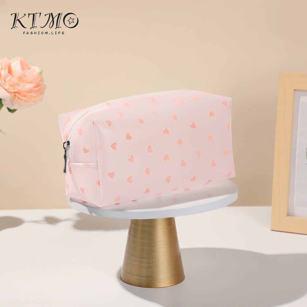 Women's Pillow Environmental Protection Zipper Fresh Thickened Cosmetic Bags