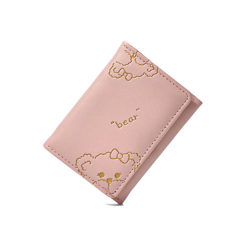 Women's Korean Style Three Fold Short Fashion Ladies Wallets