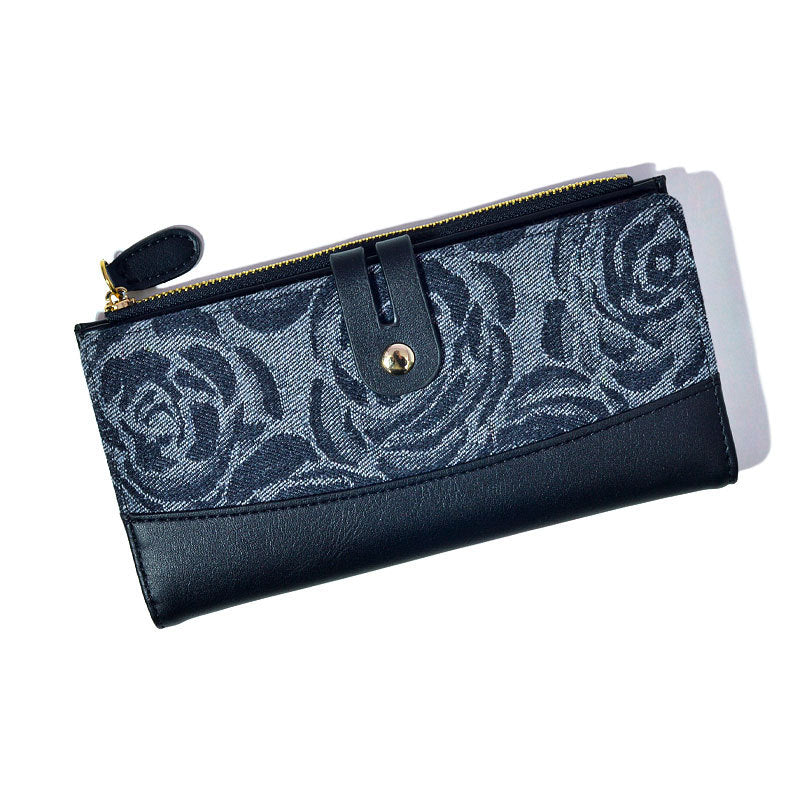 Women's Denim Pattern Korean Style Exquisite Practical Ladies Wallets