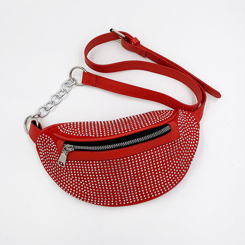 Women's Cool Luxury Rhinestone Fashion Chain Waist Packs