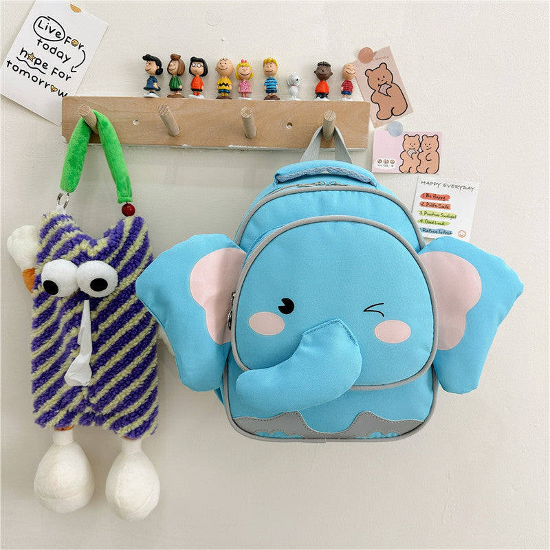 Children's Cute Elephant Lightweight Boys Canvas Bags