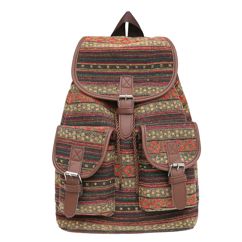 Women's Ethnic Style Fashion Exercise Large Capacity Backpacks