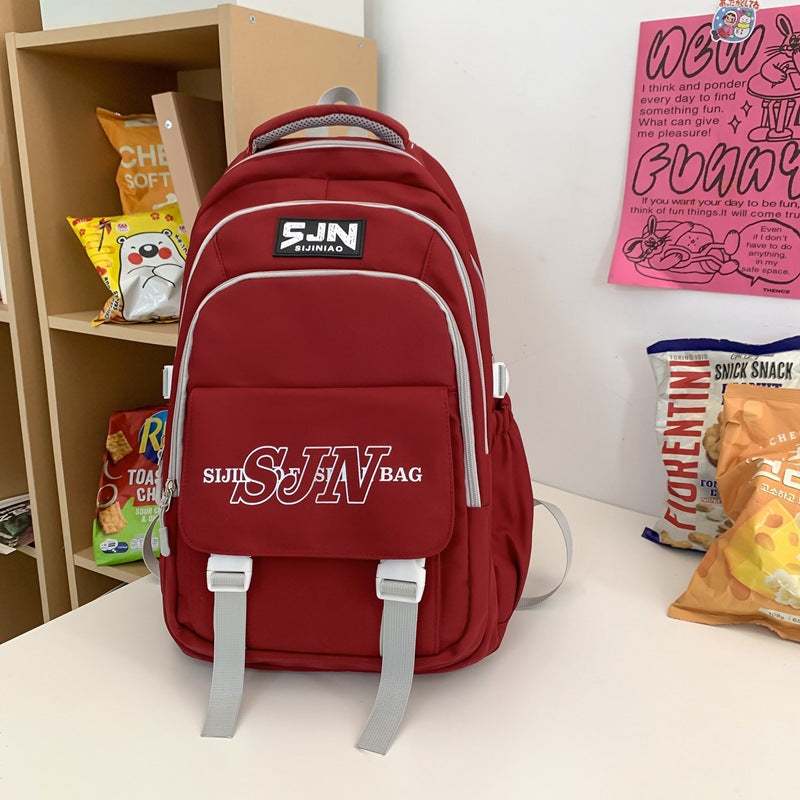 Letter Large Capacity Simple Primary Grade Backpacks