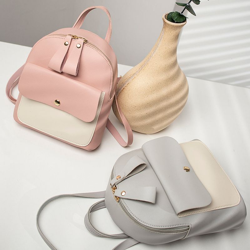 Women's About Korean Preppy Style Contrast Color Backpacks