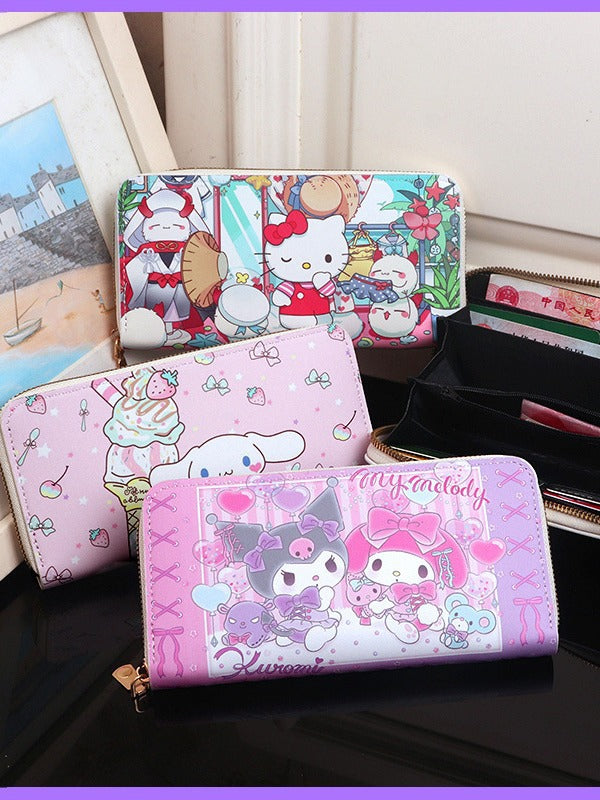 Clow Melody Cartoon Cute Zipper Soft Coin Purses