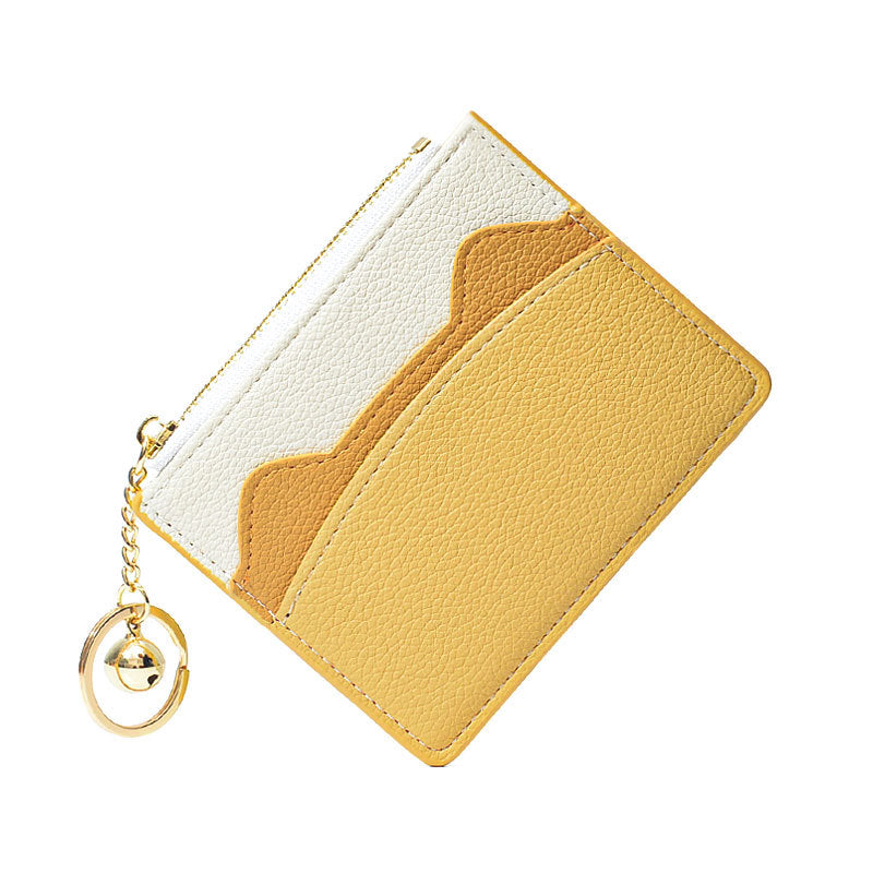 Women's Contrast Color Cute Good-looking Mini Small Card Holder