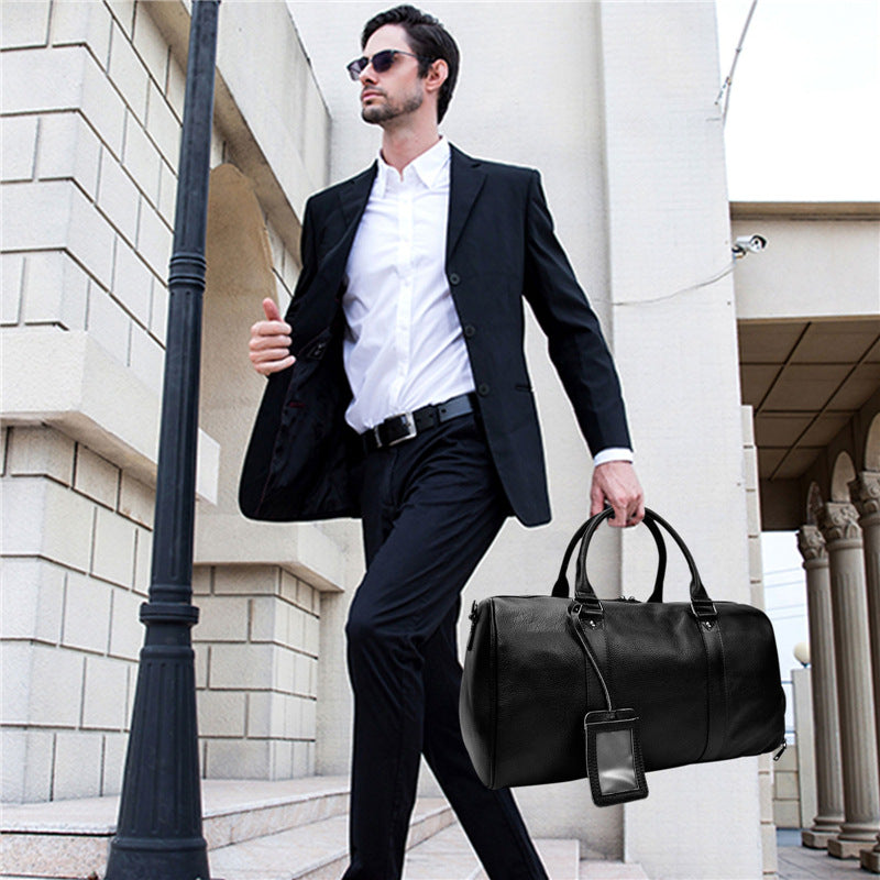 Men's Black With Shoe Position Waterproof Top Travel Bags