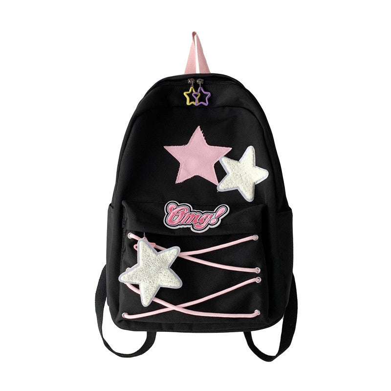 Cool Female Korean Large Capacity Cute Middle School Students' Schoolbags