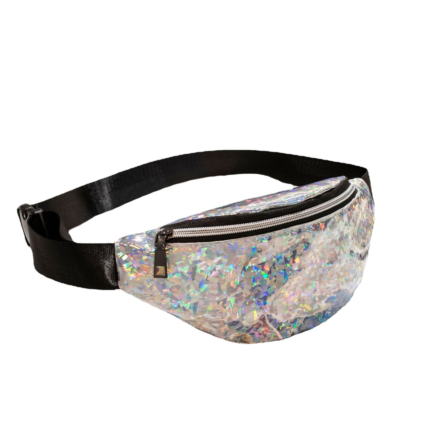 Women's & Men's Simple Personality Sequin Glass Broken Trendy Waist Packs