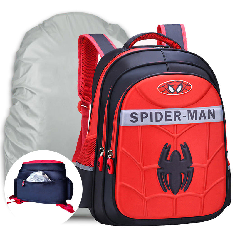 Double Shoulders Superman Three-dimensional Hard Shell Elementary School Students' Schoolbags