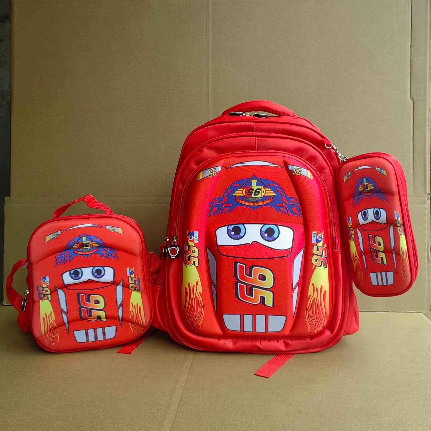 Children's With Light Cartoon Six-wheel Two-wheel Ladder Elementary School Students' Schoolbags