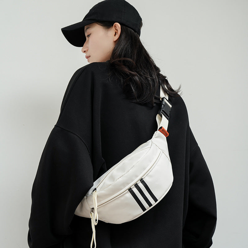 Women's & Men's & Fashion Korean Style College Canvas Waist Packs