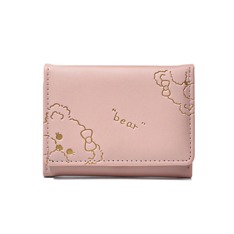 Women's Korean Style Three Fold Short Fashion Ladies Wallets