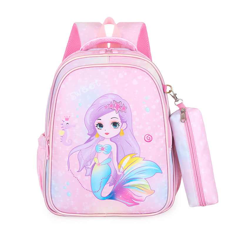 Children's Boys Primary Princess Clow Burden Reduction Elementary School Students' Schoolbags