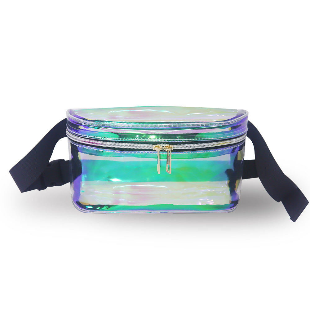 Women's Candy Color Laser Transparent Trendy Unique Waist Packs