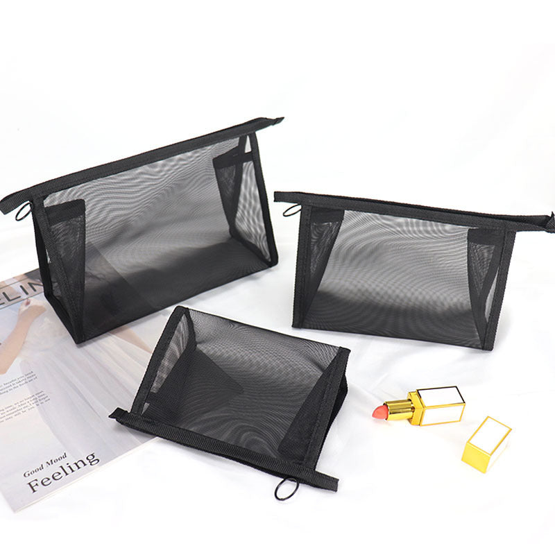 Mesh Portable Simple Large Capacity Buggy Cosmetic Bags