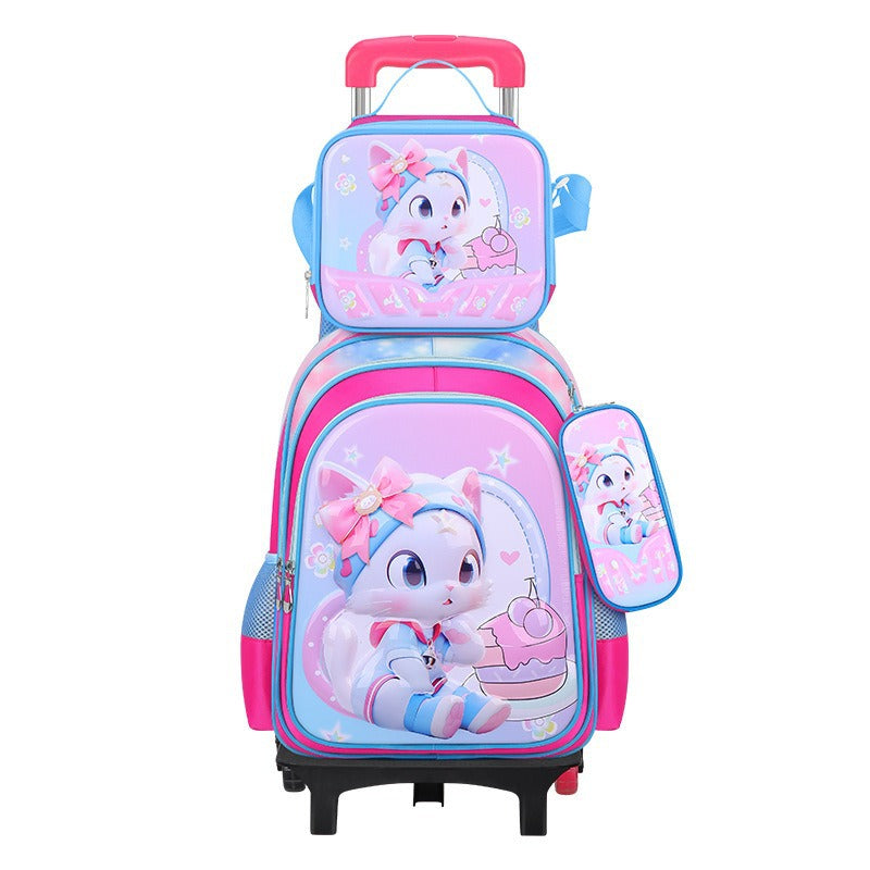 Cartoon Three-piece Detachable Film With Light Elementary School Students' Schoolbags