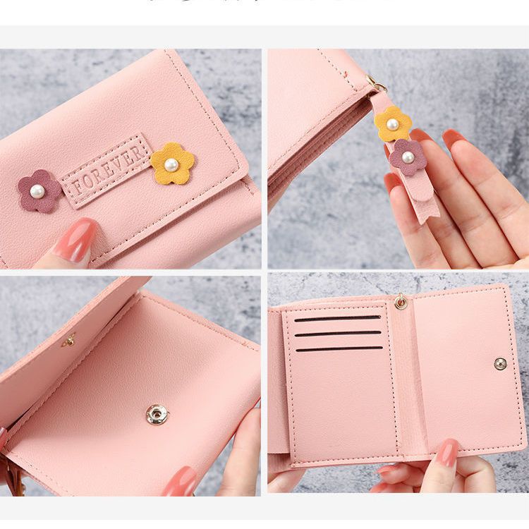 Women's Short Thin Small Heart Fashion Mini Card Holder