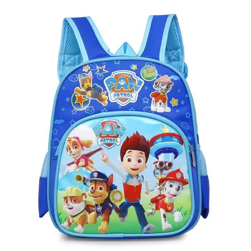 Cartoon Printed Cute Boys Burden Reduction Kindergarten School Bags