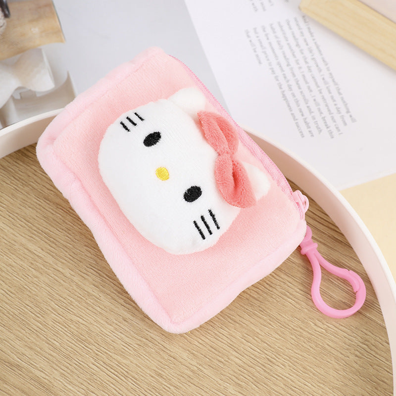 Cartoon Small Animal Soft Plush Earphone Sleeves Coin Purses