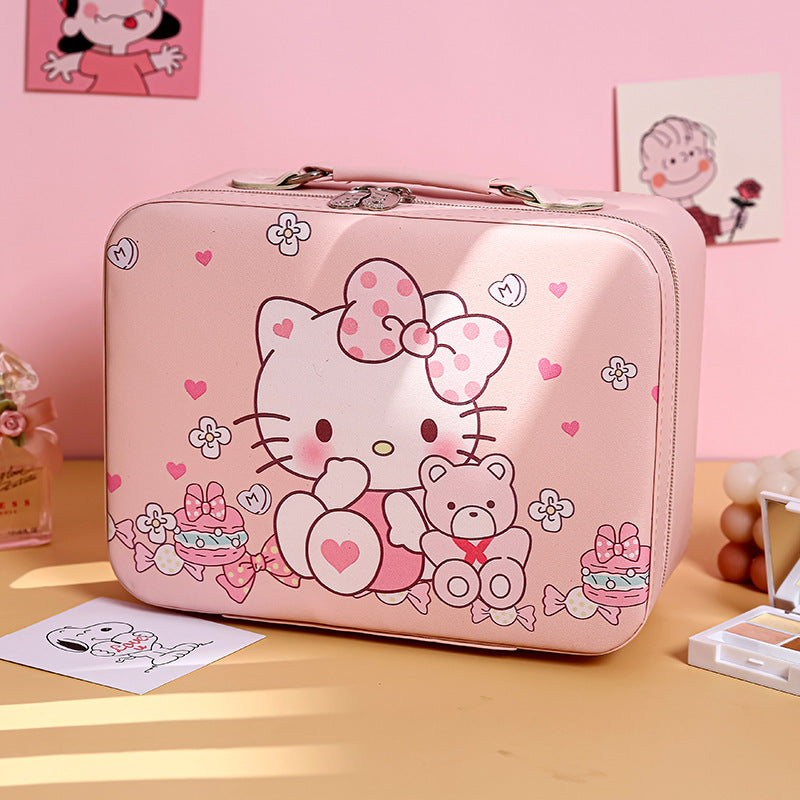 Women's Portable Cute Large Capacity Suitcase High-grade Cosmetic Bags