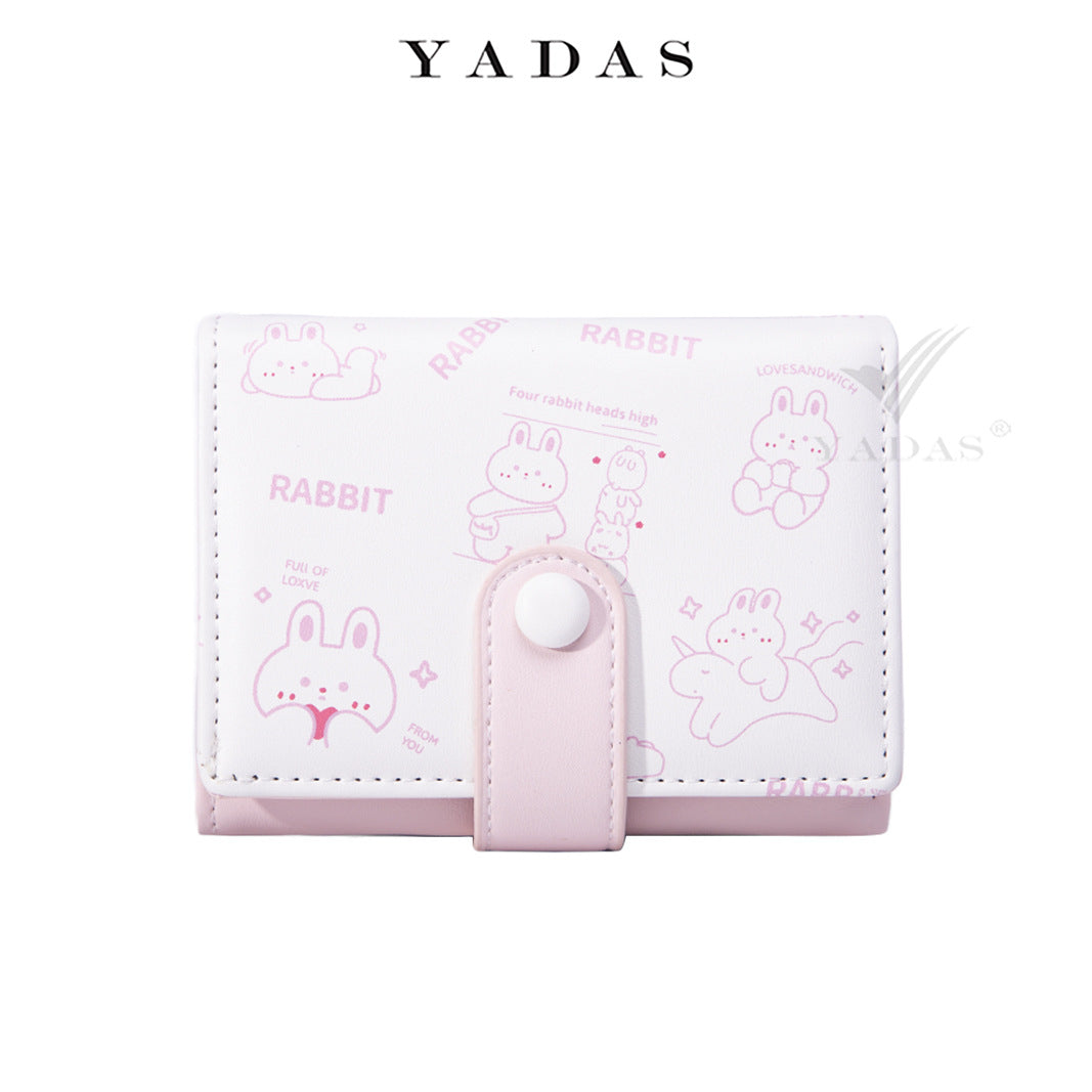 Women's Animal Diary Small Short Three Fold Ladies Wallets