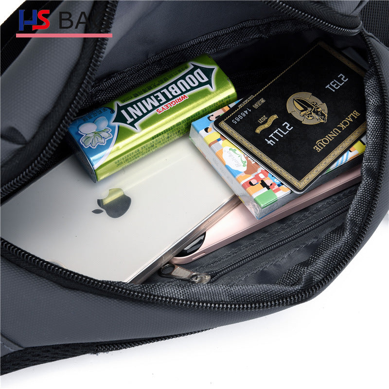 Waterproof Korean Style Large Capacity Personality Cash Leisure Men's Waist Packs