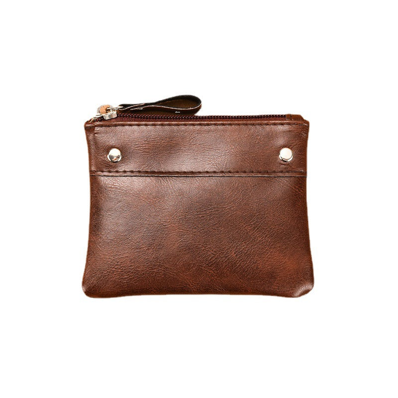 Men's Short Thin Solid Color Pocket Mini Coin Purses