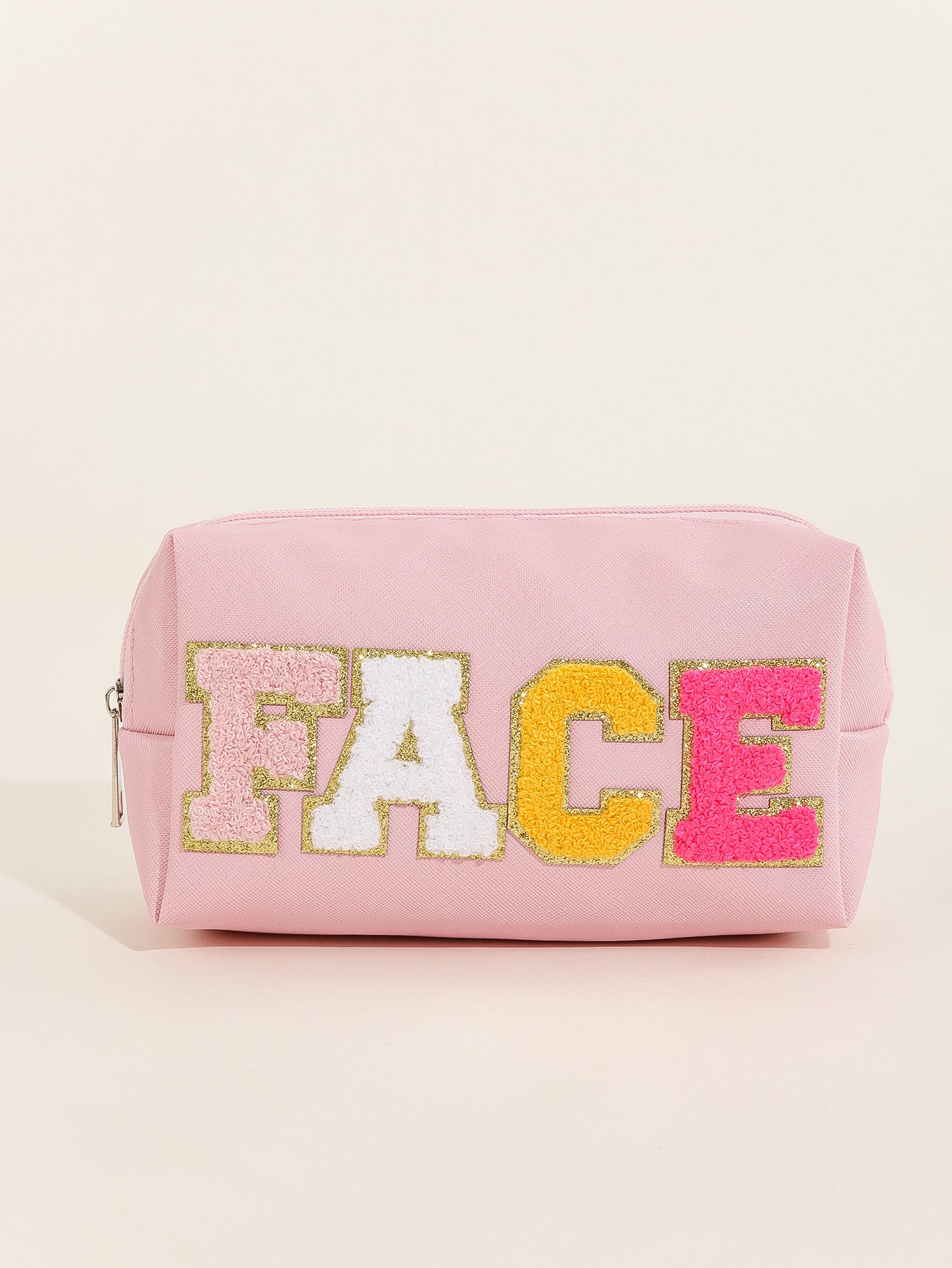 Embroidery Letter Sticker Embroidered Letters Cloth Waterproof Portable Cosmetic Bags