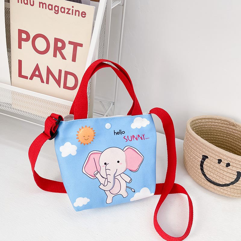 Children's Canvas Korean Cartoon Cute Printed Boys Children's Shoulder Bags