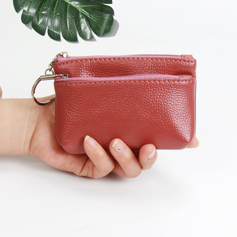 Petite pochette compacte pour femmes, mini porte-monnaie court