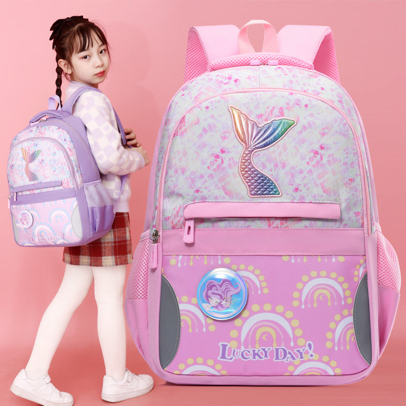 Grade Cartoon Large Capacity Burden Reduction Elementary School Students' Schoolbags