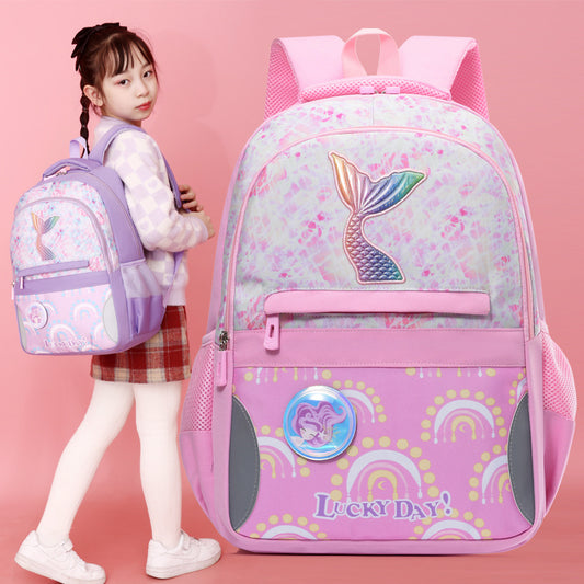 Grade Cartoon Large Capacity Burden Reduction Elementary School Students' Schoolbags