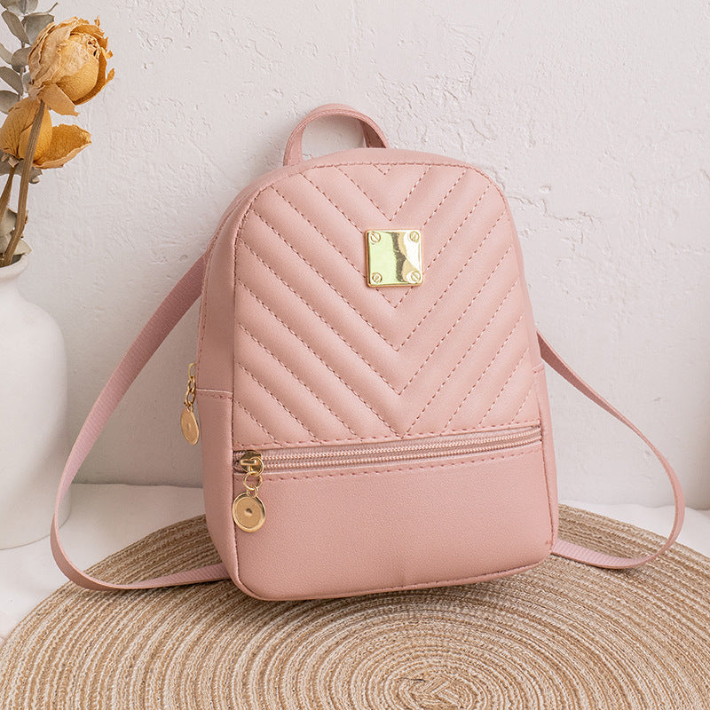 Women's Korean Style Simple Embroidered Mini Backpacks