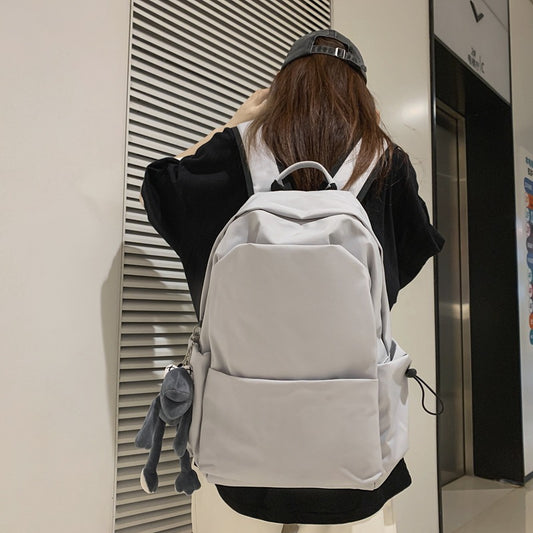 Women's Fashion Mori Style Solid Color Large Backpacks