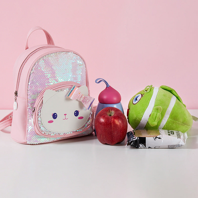 Children's Cute Cartoon Cat Sequins Suitable For Children's Backpacks