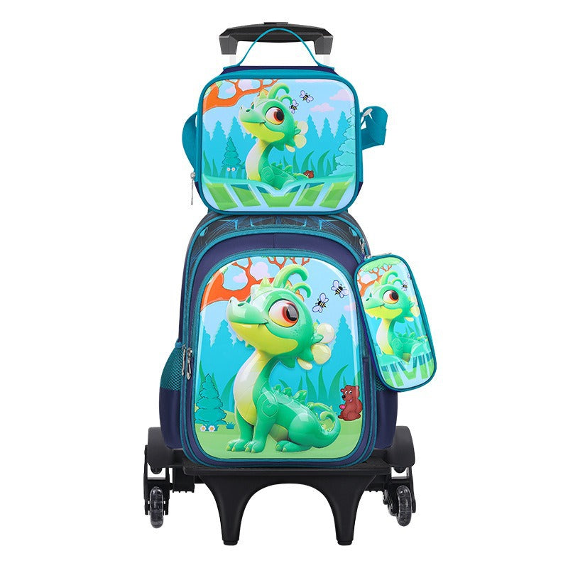 Cartoon Three-piece Detachable Film With Light Elementary School Students' Schoolbags