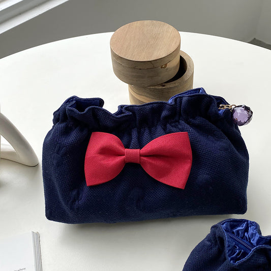 New Versatile Bow Wind Portable Clutch Cosmetic Bags