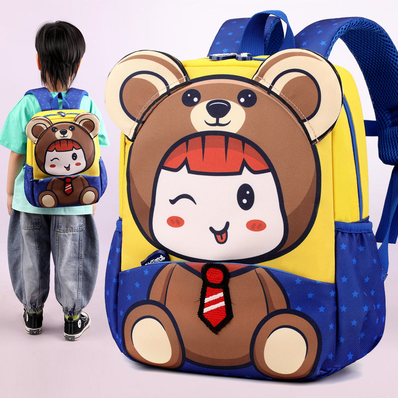 Children's Cute Cartoon Doll Western Style Snack Kindergarten School Bags