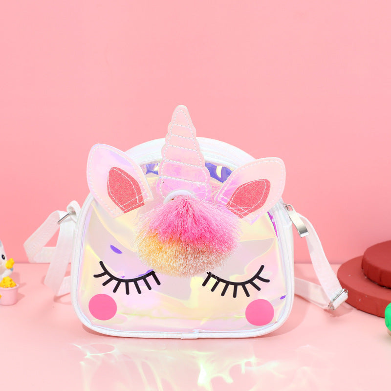 Sacs à bandoulière de rangement mignons licorne de dessin animé innovant pour enfants