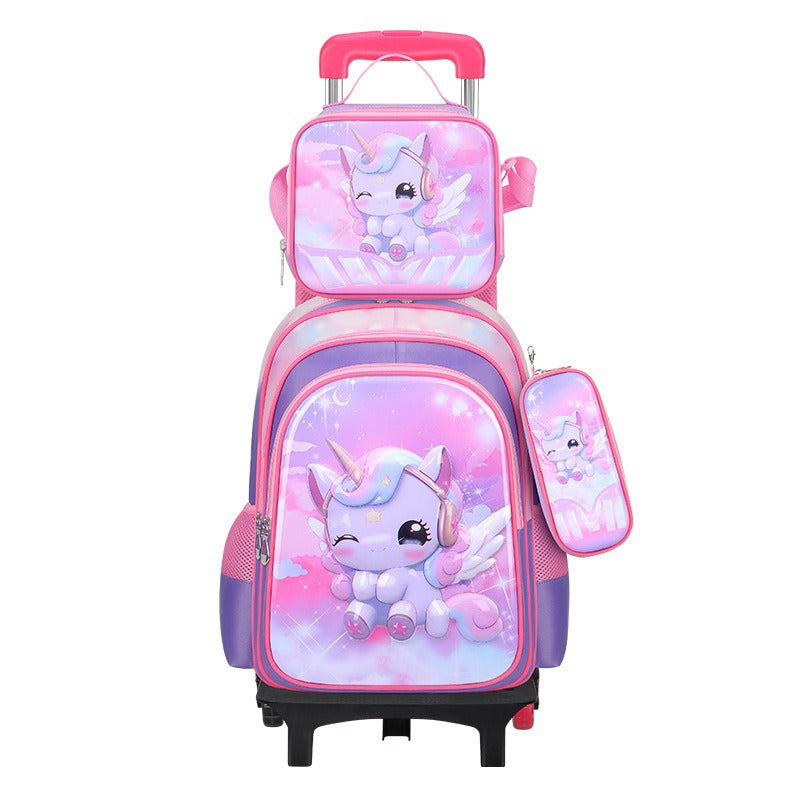 Cartoon Three-piece Detachable Film With Light Elementary School Students' Schoolbags